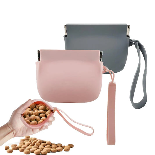 Mini Portable Snack Pouch with Auto Close Feature for Travel or Outdoor Use