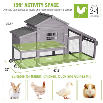 Mobile Chicken Coop & Rabbit Hutch