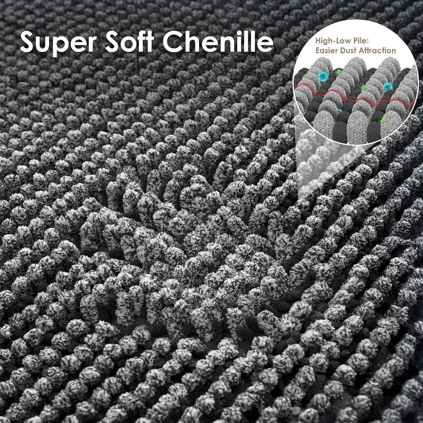 Absorbent Door Mat, Quick Dry Washable, Non-Slip.