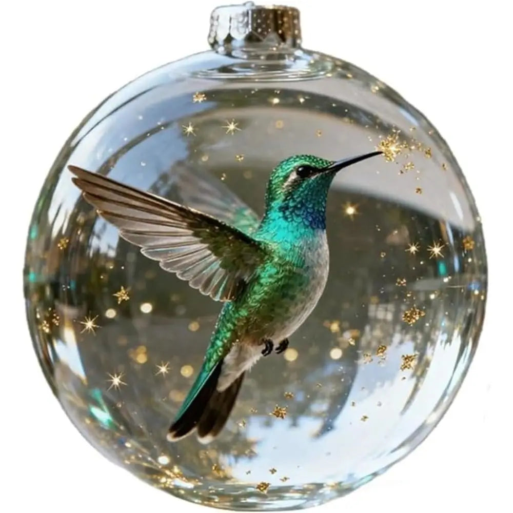 2026 3D Hummingbird Glass Ornament