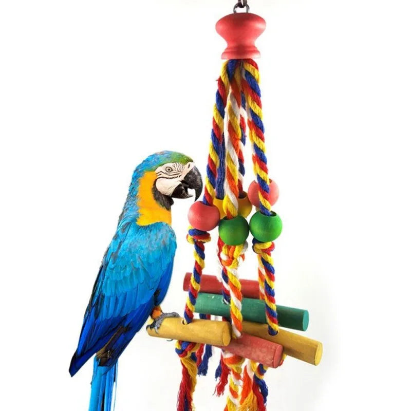 Parrot Rope & Wood Chew Toy