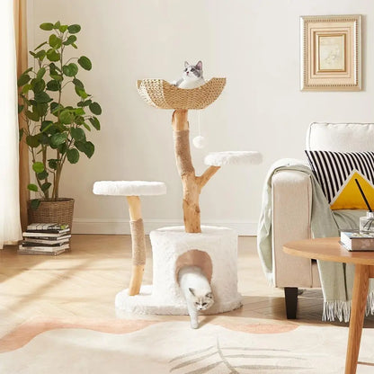 Luxury Cat Tree Condo with Scratching Post.