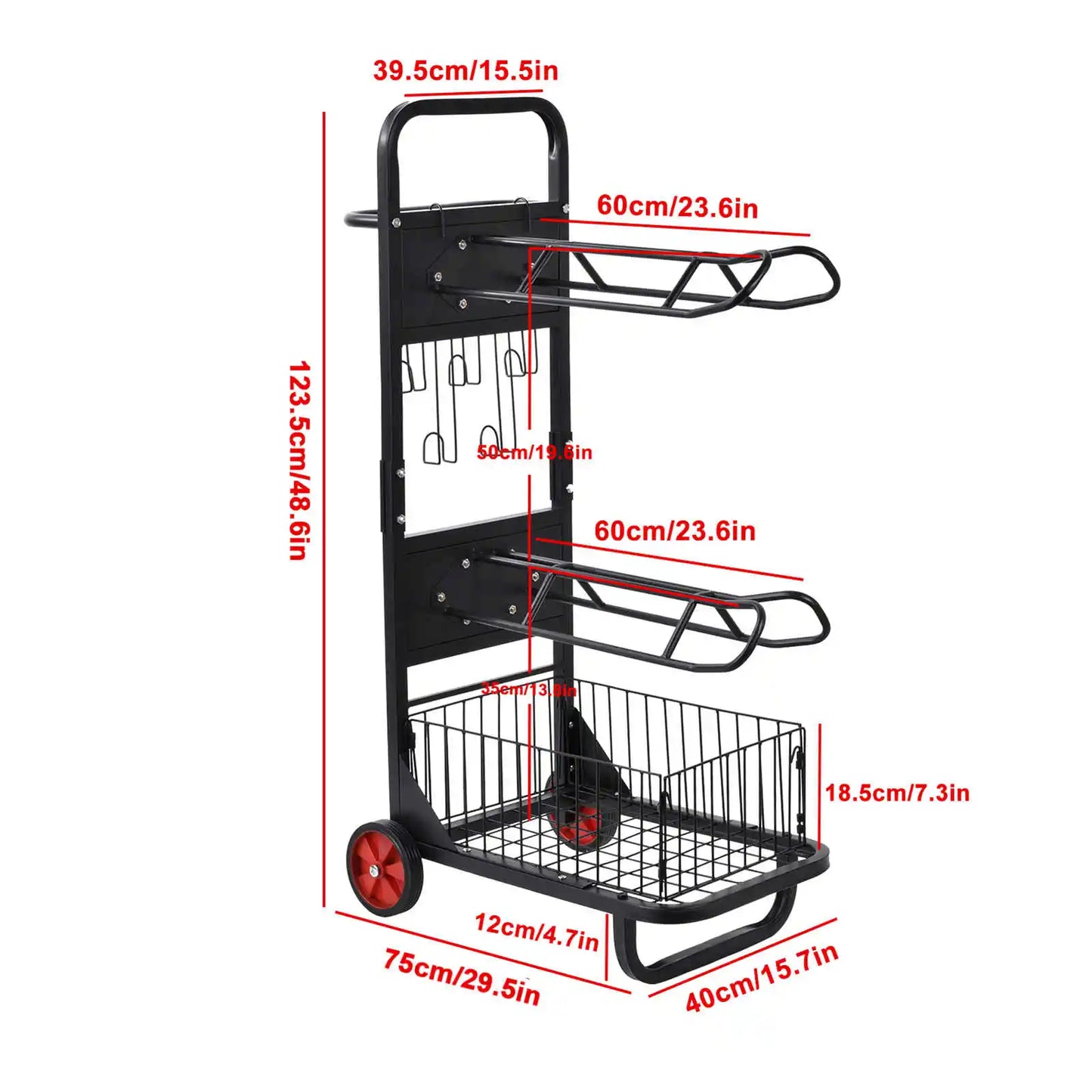 Portable Saddle Rack with Wheels & Storage