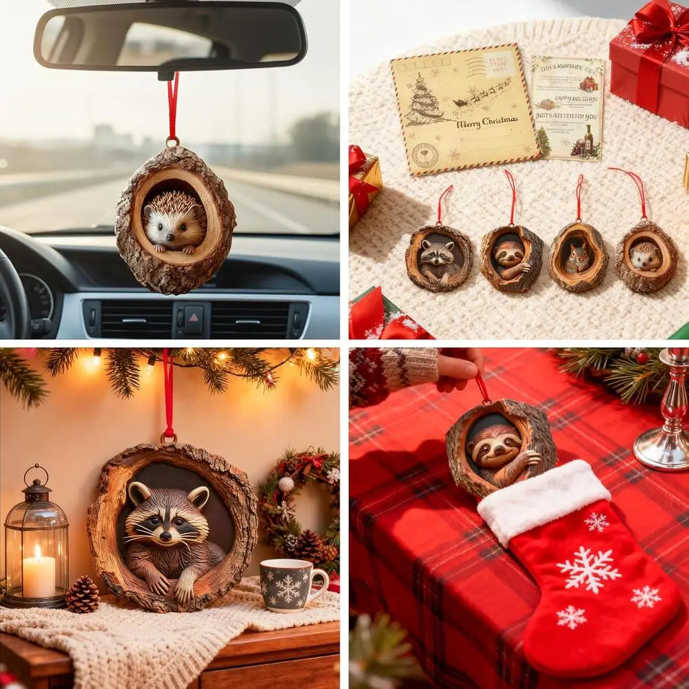 Funny Forest Animal Ornaments for Christmas Tree