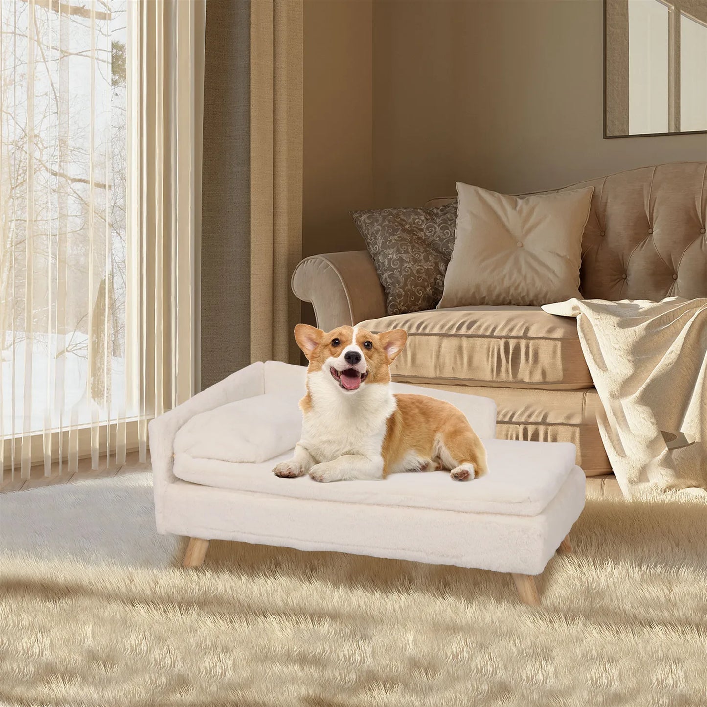 Cozy Waterproof Elevated Pet Sofa