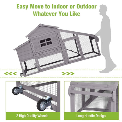Mobile Chicken Coop & Rabbit Hutch