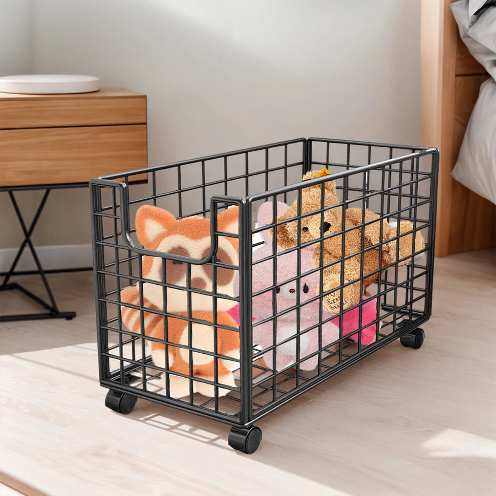Toy Storage Bin with Wheels for Pet Toys or Kids Room