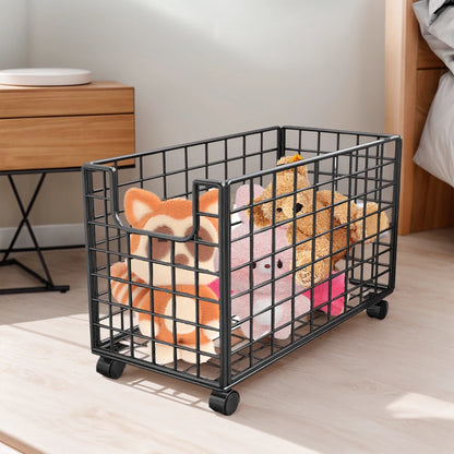 Toy Storage Bin with Wheels for Pet Toys or Kids Room