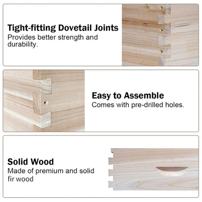10‑Frame Complete Beehive Starter Kit – Beginner Hive with Waxed Frames & Supplies