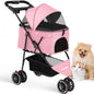 Pet Stroller with Canopy & Storage