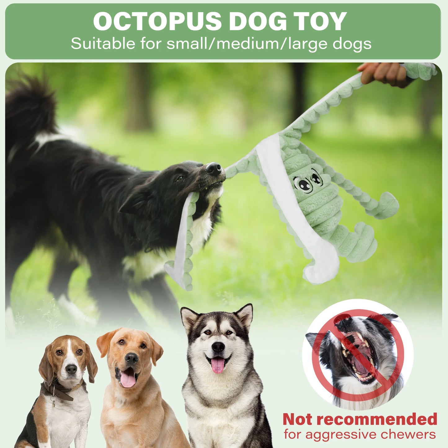 Squeaky Octopus Dog Toy