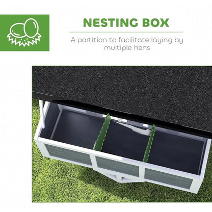 Mobile Chicken Coop with Tray & Perches