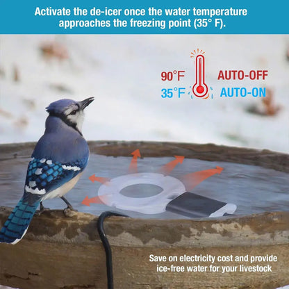 Chicken Waterer Heater – Aluminum De‑Icer (Anti‑Rust & Safe)
