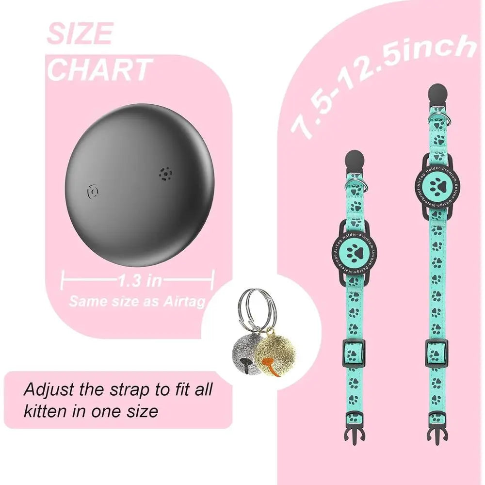 GPS Cat Tracker – Waterproof, No Fees, Apple Find