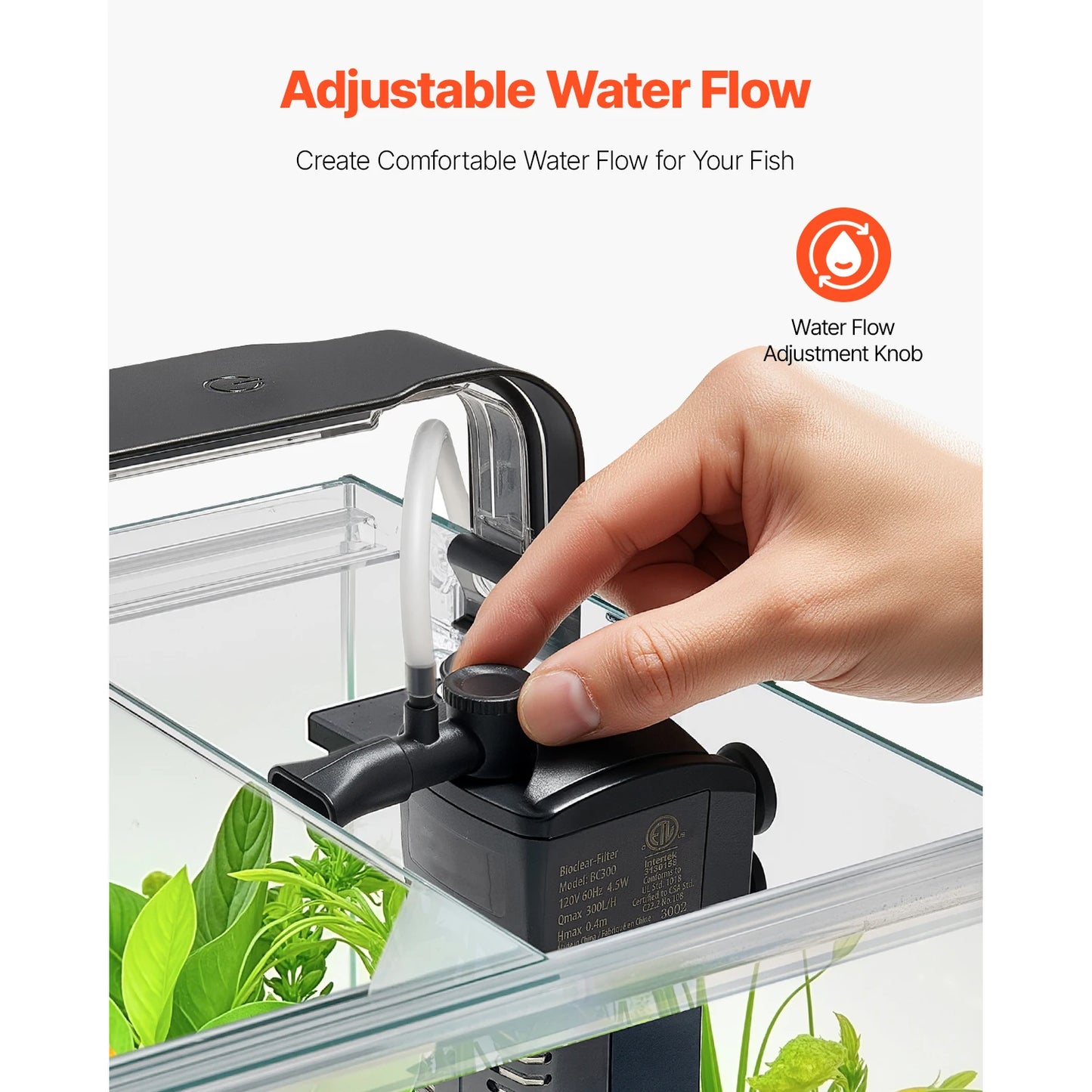 Ultra‑Clear Square Fish Tank – Self‑Cleaning Starter Kit