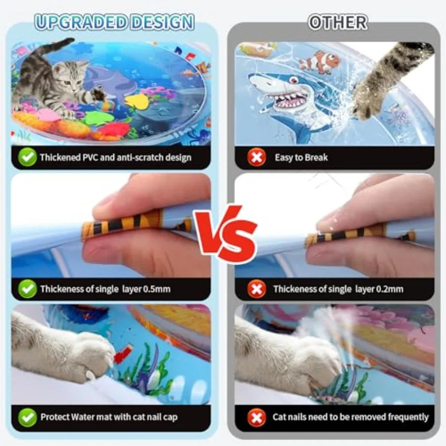 Cat Water Sensory Mat – Thick, Durable, Anti‑Scratch